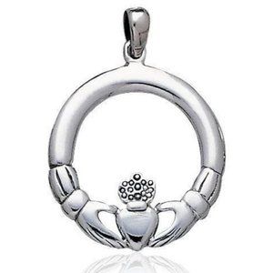 Sterling Silver Irish Claddagh Pendant